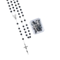 Różaniec - szkło - MIX - 6 mm - pudełko - JS PR293 - Dewocjonalia P.H. Jakóbczak - Katolicki sklep liturgiczny i hurtownia