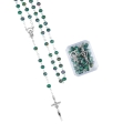 Różaniec - szkło - MIX - 6 mm - pudełko - JS PR293 - Dewocjonalia P.H. Jakóbczak - Katolicki sklep liturgiczny i hurtownia