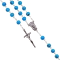 Różaniec - szkło - 8 mm - marmurek - JS R323-0 - Dewocjonalia P.H. Jakóbczak - Katolicki sklep liturgiczny i hurtownia