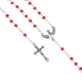 Różaniec - szkło - 4 mm - Duch Święty - pudełko krzyżyk - JS R84-0 - Dewocjonalia P.H. Jakóbczak - Katolicki sklep liturgiczny i hurtownia