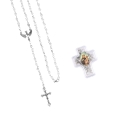 Różaniec - szkło - 4 mm - Duch Święty - pudełko krzyżyk - mix kolorów - JS R84 - Dewocjonalia P.H. Jakóbczak - Katolicki sklep liturgiczny i hurtownia