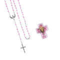 Różaniec - szkło - 4 mm - Duch Święty - pudełko krzyżyk - mix kolorów - JS R84 - Dewocjonalia P.H. Jakóbczak - Katolicki sklep liturgiczny i hurtownia