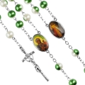 Różaniec szklany - Matka Boża Częstochowska - Jezus Miłosierny - JS R629CZ - Dewocjonalia P.H. Jakóbczak - Katolicki sklep liturgiczny i hurtownia