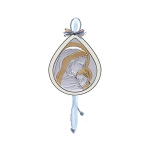 Obrazek Matka Boża z Dzieciątkiem - łezka (niebieski)