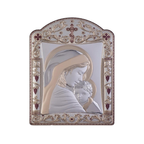 Obrazek Matka Boża z Dzieciątkiem - prostokąt, ramka - SV AL00308TBR11CL1 - Dewocjonalia P.H. Jakóbczak - Katolicki sklep liturgiczny i hurtownia