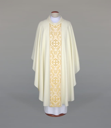 ffe2b11b32dda7edfc08d0d28e147c85 Ornat zdobiony eleganckim tkanym pasem