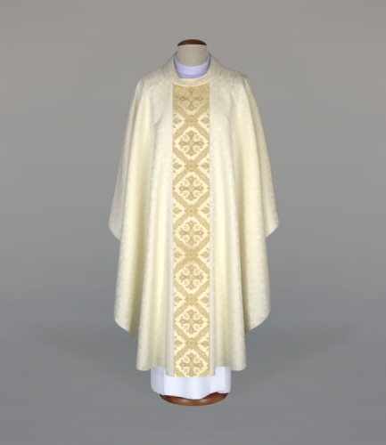 bf47fea9a19ad0c4275e458e307e3dbd Ornat zdobiony eleganckim tkanym pasem