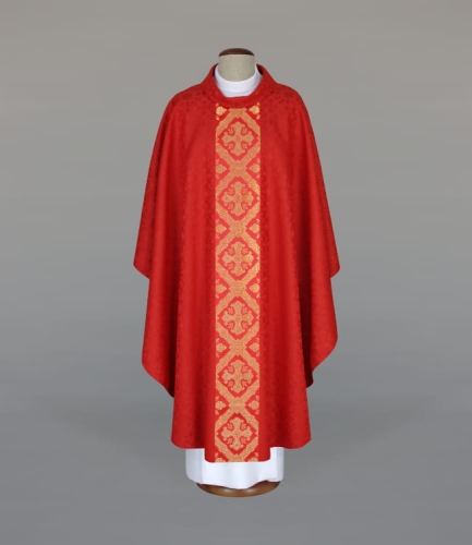 c064391e5670983f0e6499209cf61422 Ornat zdobiony eleganckim tkanym pasem