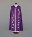 Kapa zdobiona haftami na pasach i kołnierzu - ALBP 2-090-44 - Dewocjonalia P.H. Jakóbczak - Katolicki sklep liturgiczny i hurtownia