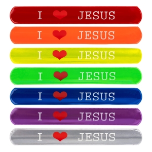 Opaska - odblask - I LOVE JESUS