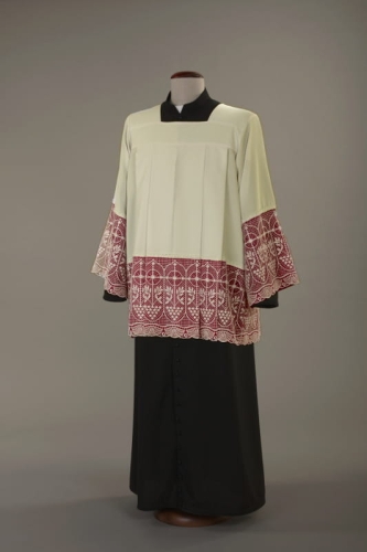 17720-ecru.jpg Komża kanonicka z gipiurą i podbitką (ecru)