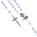Różaniec do Pierwszej Komunii - naszyjnik - szkło - 6 mm - JS R1230-0 - Dewocjonalia P.H. Jakóbczak - Katolicki sklep liturgiczny i hurtownia
