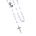 Różaniec do Pierwszej Komunii - naszyjnik - szkło - 6 mm - JS R1230-0 - Dewocjonalia P.H. Jakóbczak - Katolicki sklep liturgiczny i hurtownia