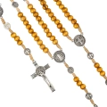 Różaniec - drewno oliwne - 8 mm - św. Benedykt - JS R900-1 - Dewocjonalia P.H. Jakóbczak - Katolicki sklep liturgiczny i hurtownia