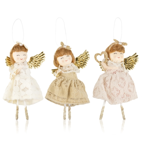 Zawieszka - Aniołek - serduszko - śnieżynka - SH24488 - JS SH24488-0 - Dewocjonalia P.H. Jakóbczak - Katolicki sklep liturgiczny i hurtownia