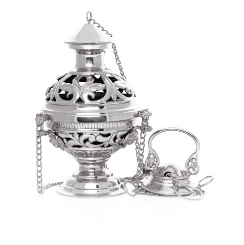 Trybularz - mosiądz - nikiel - 24 cm - JS CE-1023N - Dewocjonalia P.H. Jakóbczak - Katolicki sklep liturgiczny i hurtownia