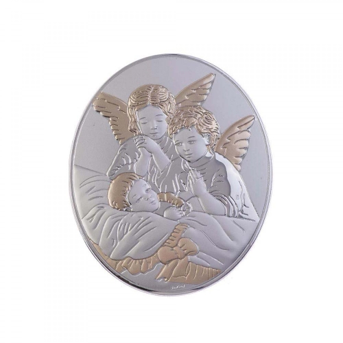 Obrazek Anioły Stróże - owal - SV AL00304OBR1FW - Dewocjonalia P.H. Jakóbczak - Katolicki sklep liturgiczny i hurtownia