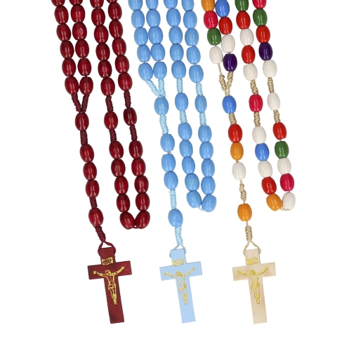 Różaniec - drewno - 10 mm - R200 - JS R200-0 - Dewocjonalia P.H. Jakóbczak - Katolicki sklep liturgiczny i hurtownia
