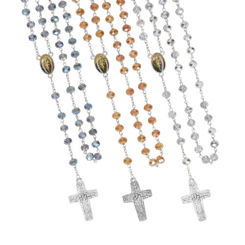 Różaniec - kryształ - 8 mm - Święta Rodzina - R109 - JS R109-0 - Dewocjonalia P.H. Jakóbczak - Katolicki sklep liturgiczny i hurtownia