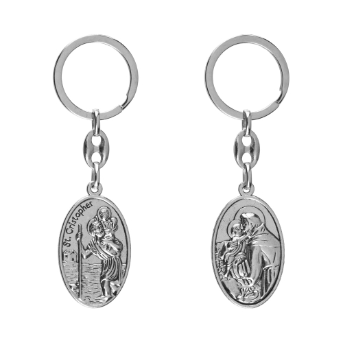 Brelok - św. Krzysztof - św. Antoni - JS KP019 - Dewocjonalia P.H. Jakóbczak - Katolicki sklep liturgiczny i hurtownia