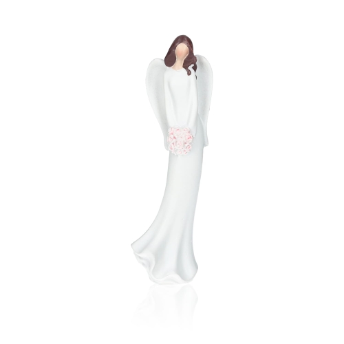 Aniołek - figurka - kwiaty - 10 cm - JS XQ77029 - Dewocjonalia P.H. Jakóbczak - Katolicki sklep liturgiczny i hurtownia