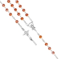 Różaniec - szkło - 6 mm - R469 - JS R469-0 - Dewocjonalia P.H. Jakóbczak - Katolicki sklep liturgiczny i hurtownia