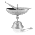 Łódka na kadzidło - mosiądz - nikiel - 15 cm - JS CE-1014BSN - Dewocjonalia P.H. Jakóbczak - Katolicki sklep liturgiczny i hurtownia