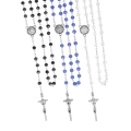 Różaniec - szkło - 6 mm - medalik pod indywidualną wklejkę żywiczną - produkt personalizowany - JS R518-2-0 - Dewocjonalia P.H. Jakóbczak - Katolicki sklep liturgiczny i hurtownia