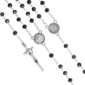 Różaniec - szkło - 6 mm - medalik pod indywidualną wklejkę żywiczną - produkt personalizowany - JS R518-2-0 - Dewocjonalia P.H. Jakóbczak - Katolicki sklep liturgiczny i hurtownia