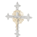 Krzyż ołtarzowy - mosiądz - nikiel - 80 cm - JS F77N - Dewocjonalia P.H. Jakóbczak - Katolicki sklep liturgiczny i hurtownia