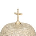 Gong potrójny - mosiądz - drewniany młotek - 33 cm - JS P113 - Dewocjonalia P.H. Jakóbczak - Katolicki sklep liturgiczny i hurtownia