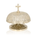 Gong pojedynczy - mosiądz - drewniany młotek - 19 cm - JS P116 - Dewocjonalia P.H. Jakóbczak - Katolicki sklep liturgiczny i hurtownia