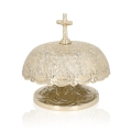 Gong pojedynczy - mosiądz - drewniany młotek - 19 cm - JS P116 - Dewocjonalia P.H. Jakóbczak - Katolicki sklep liturgiczny i hurtownia