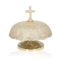 Gong pojedynczy - mosiądz - drewniany młotek - 22 cm - JS P115 - Dewocjonalia P.H. Jakóbczak - Katolicki sklep liturgiczny i hurtownia