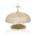 Gong pojedynczy - mosiądz - drewniany młotek - 22 cm - JS P115 - Dewocjonalia P.H. Jakóbczak - Katolicki sklep liturgiczny i hurtownia