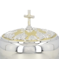 Gong pojedynczy - mosiądz - nikiel - drewniany młotek - 25 cm - JS 786940CN - Dewocjonalia P.H. Jakóbczak - Katolicki sklep liturgiczny i hurtownia
