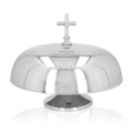 Gong pojedynczy - mosiądz - nikiel - drewniany młotek - 26 cm - JS 786915N - Dewocjonalia P.H. Jakóbczak - Katolicki sklep liturgiczny i hurtownia