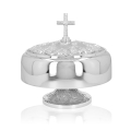 Gong pojedynczy - mosiądz - nikiel - drewniany młotek - 25 cm - JS 786940N - Dewocjonalia P.H. Jakóbczak - Katolicki sklep liturgiczny i hurtownia