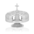 Gong pojedynczy - mosiądz - nikiel - drewniany młotek - 25 cm - JS 786940N - Dewocjonalia P.H. Jakóbczak - Katolicki sklep liturgiczny i hurtownia