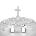 Gong pojedynczy - mosiądz - nikiel - drewniany młotek - 25 cm - JS 786940N - Dewocjonalia P.H. Jakóbczak - Katolicki sklep liturgiczny i hurtownia