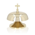 Gong pojedynczy - mosiądz - drewniany młotek - 20 cm - JS P190 - Dewocjonalia P.H. Jakóbczak - Katolicki sklep liturgiczny i hurtownia
