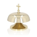 Gong pojedynczy - mosiądz - drewniany młotek - 20 cm - JS P190 - Dewocjonalia P.H. Jakóbczak - Katolicki sklep liturgiczny i hurtownia