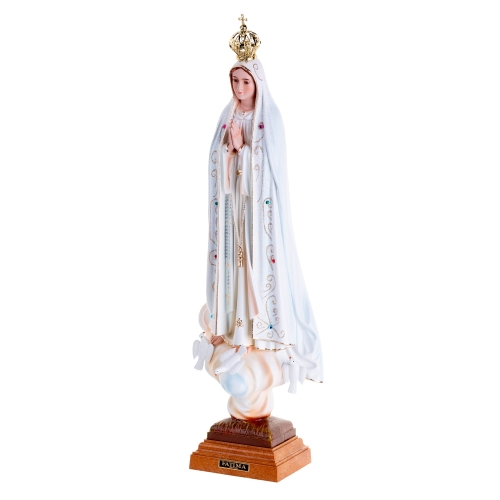 Matka Boża Fatimska - 54 cm (kryształowe oczy, brokat, Portugalia) - JAP 5304B-ov-54cm - Dewocjonalia P.H. Jakóbczak - Katolicki sklep liturgiczny i hurtownia