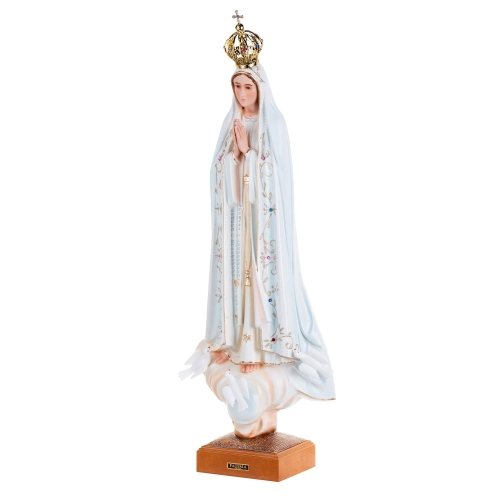 Matka Boża Fatimska - 76 cm (kryształowe oczy, brokat, Portugalia) - JAP 5404B-ov-76cm - Dewocjonalia P.H. Jakóbczak - Katolicki sklep liturgiczny i hurtownia