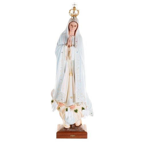 Matka Boża Fatimska - 118 cm (kryształowe oczy, brokat, Portugalia) - JAP 5554B-ov-118cm - Dewocjonalia P.H. Jakóbczak - Katolicki sklep liturgiczny i hurtownia