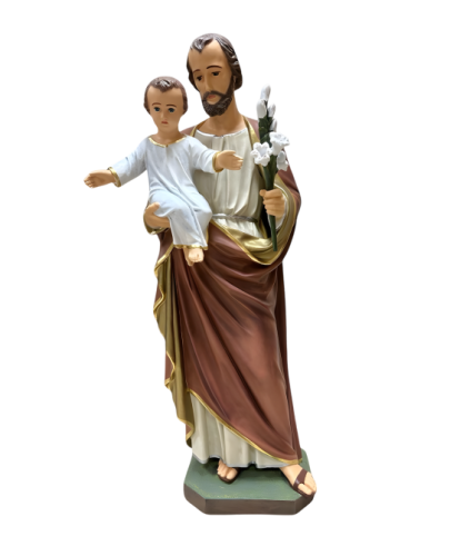 Św. Józef Opiekun (z dzieciątkiem i lilijką) (130 cm) - ELM 730 - Dewocjonalia P.H. Jakóbczak - Katolicki sklep liturgiczny i hurtownia