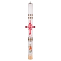 Świeca paschalna, paschał z tworzywa 110/90, biały - XP110/90b - Dewocjonalia P.H. Jakóbczak - Katolicki sklep liturgiczny i hurtownia