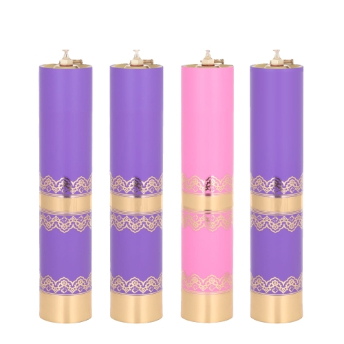 Zestaw Świec Adwentowych - 31 cm (śr. 7,5 cm) - X3175ADW - Dewocjonalia P.H. Jakóbczak - Katolicki sklep liturgiczny i hurtownia