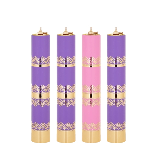 Zestaw Świec Adwentowych - 40 cm (śr. 6,3 cm) - X4063ADW - Dewocjonalia P.H. Jakóbczak - Katolicki sklep liturgiczny i hurtownia