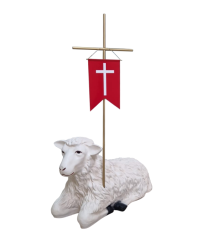 Baranek Wielkanocny (63x41 cm) - średni - ELM 236 - Dewocjonalia P.H. Jakóbczak - Katolicki sklep liturgiczny i hurtownia